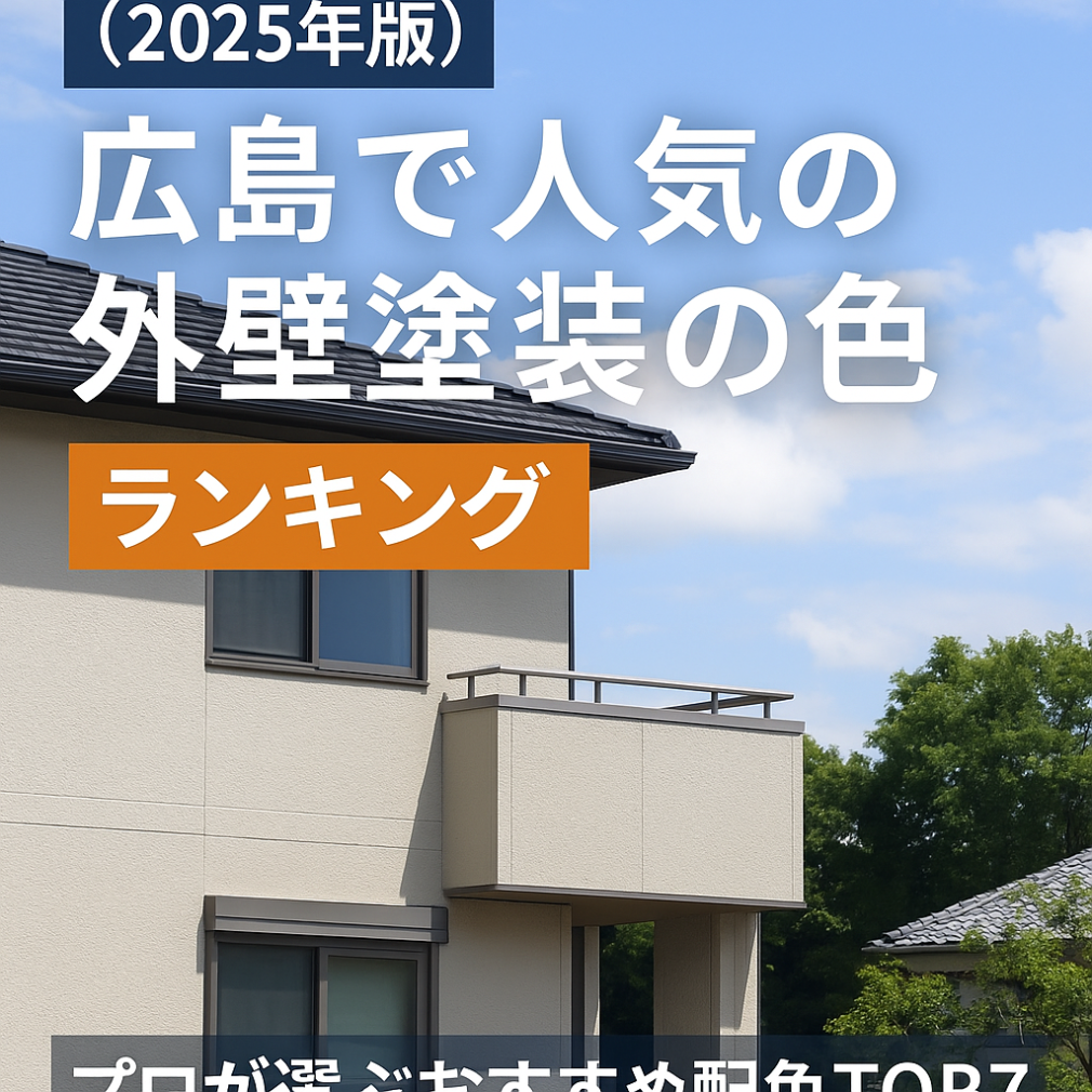 【2025年版】広島で人気の外壁塗装の色ランキング｜プロが選ぶおすすめ配色