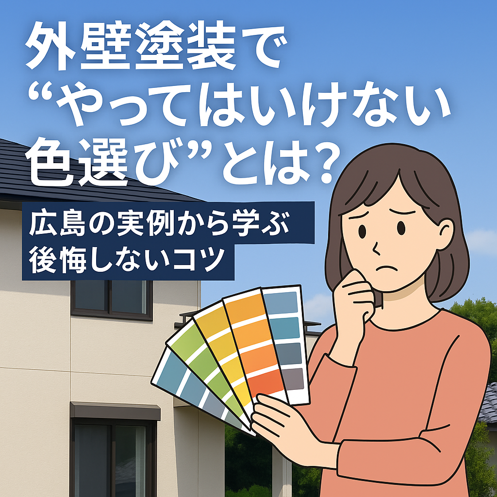 外壁塗装で“やってはいけない色選び”とは？広島の実例から学ぶ後悔しないコツ