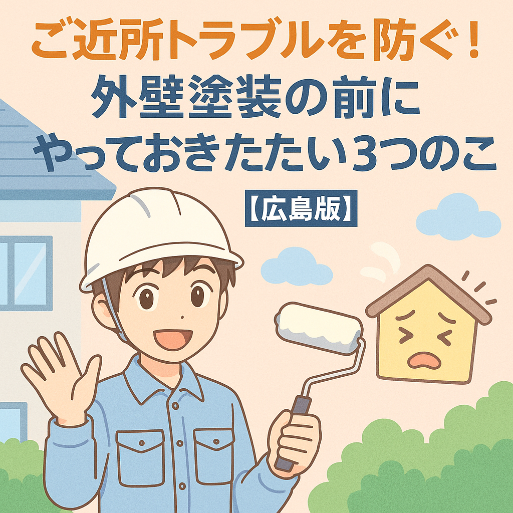 「ご近所トラブルを防ぐ！外壁塗装の前にやっておきたい3つのこと【広島版】」