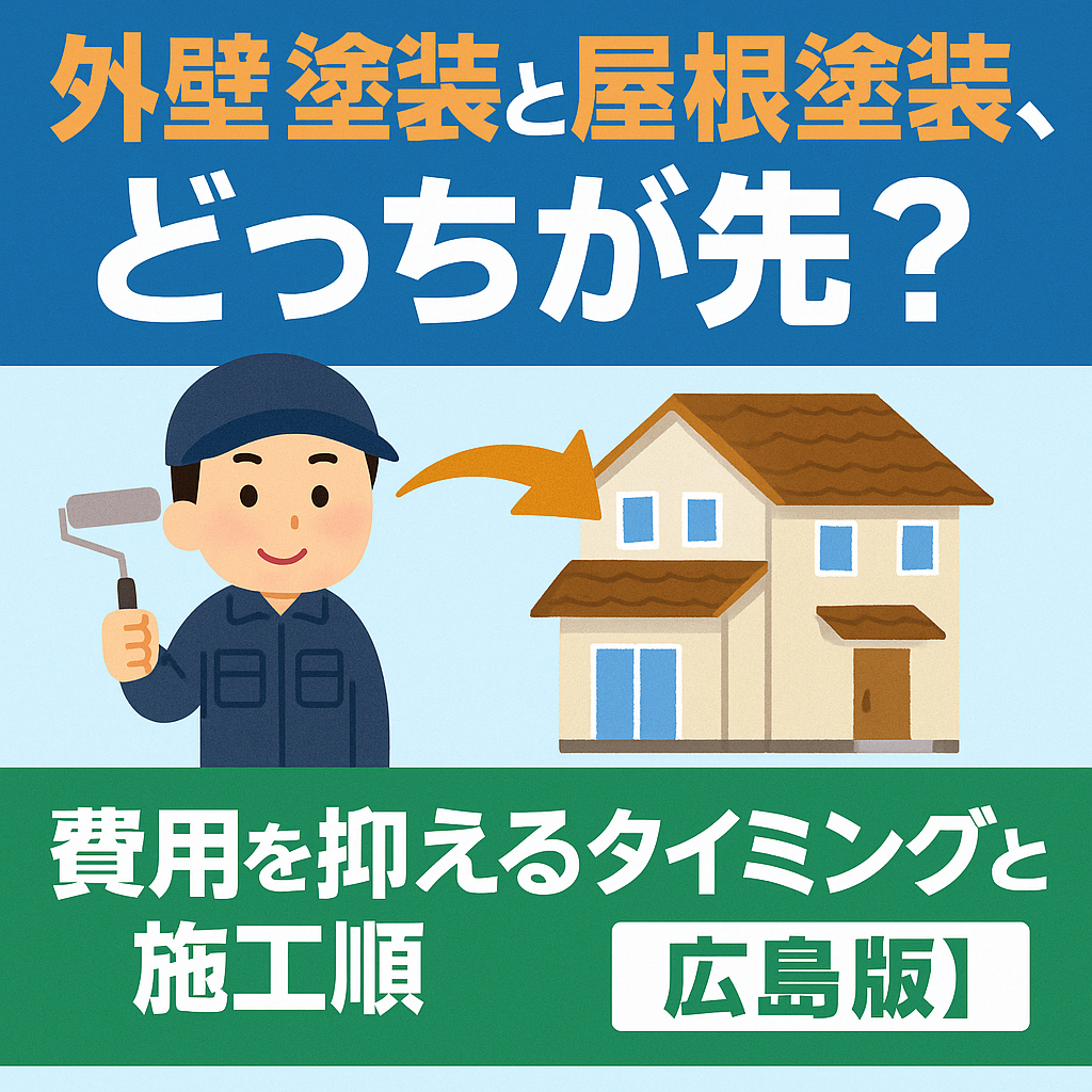 外壁塗装と屋根塗装、どっちが先？費用を抑えるタイミングと施工順【広島版】