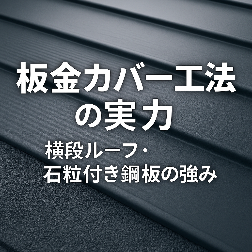板金カバー工法の実力｜横段ルーフ・石粒付き鋼板の強み【広島市近郊 屋根リフォーム】