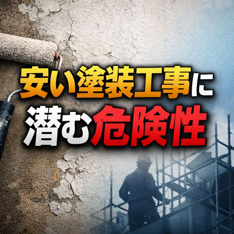 安い塗装工事に潜む危険性