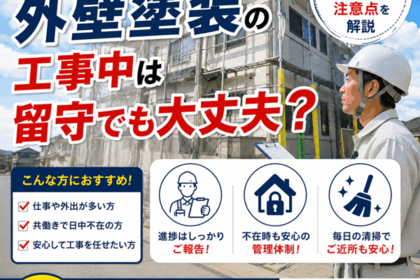 外壁塗装の工事中は留守でも大丈夫？不在時の注意点を解説