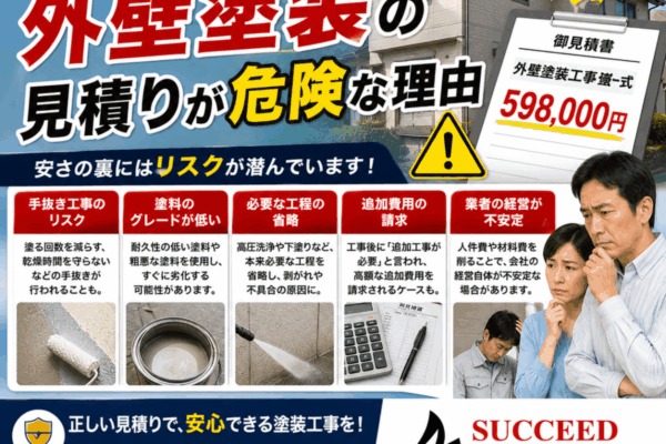 安すぎる外壁塗装の見積りが危険な理由｜価格だけで選ぶと後悔するケースとは？