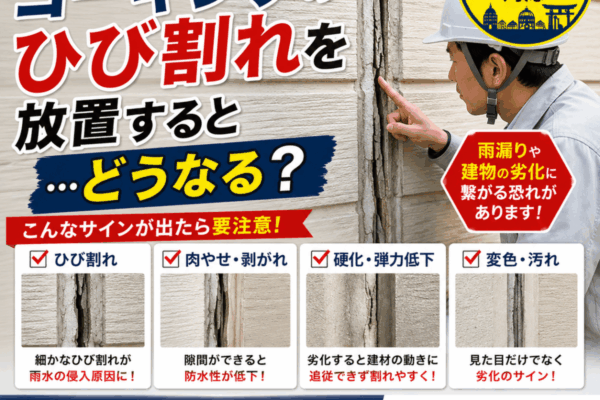 コーキングのひび割れを放置するとどうなる？補修が必要なサインを解説
